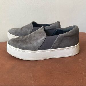Vince | Warren Platform Summer Minimalist Suede Leather Slip On Sneakers